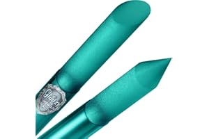 ‎GLADZY Glas Nagelhautschieber Nagelfeile – Manikürestäbchen, Professionelle Präzisionsfeile Hautschieber für Nagelhaut, Schleifoberfläche nutzt sich nie ab, echte tschechische Qualität von Gladzy - Turquoise
