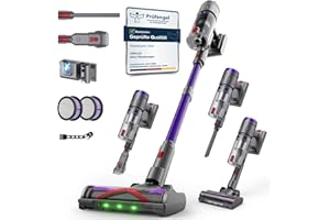 ‎CIRCLIO Circlio Akku Staubsauger, 600W/58000Pa/75Min, Laufzeit Staubsauger Kabellos mit Smart LED Display und Ladestation, Selbststehender Akkusauger mit Antitanglebürste für Teppich, Hartboden und Tierhaare