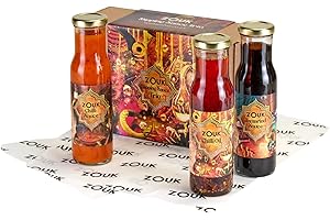 Zouk Dipping Sauce Trio | Indian Gift Set | Create Restaurant Quality Food at Home | Chilli Oil, Chilli Sauce & Tamarind