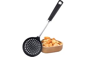 TAYLORS EYE WITNESS Sabatier Professional Nylon Skimmer Spoon - Anti-Scratch for Non-Stick Pans. Dishwasher Safe. Stainless Steel Core, Soft Grip Handle. Large and Slotted for Draining.25 Year Guarantee.