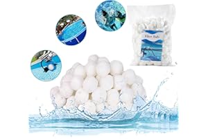 LOMYLM Filterbälle für Pool Sandfilteranlagen, 700g Filterball für Schwimmbad Filterpumpe Aquarium Sandfilter, Poolreinigung Zubehör, Ersetzen 25kg Filtersand (Weißes)