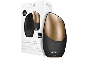 GESKE | Cepillo facial térmico sónico SmartAppGuided™ | 6 en 1 | Limpieza de la piel | Cepillo de limpieza con función de calor | Masajeador Facial | Cepillo facial eléctrico | Limpieza facial