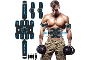 AILEDA Elettrostimolatore per Addominali, Elettrostimolatore Muscolare, EMS Stimolatore Muscolare, ABS Trainer/Toner per Addome/Braccio/Vita/Gambe Home Gym