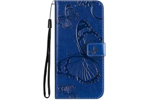 DENDICO Cover per Huawei P30 Lite, Pelle Portafoglio Custodia per Huawei P30 Lite Custodia a Libro con Funzione di appoggio e Porta Carte di Credito - Blu