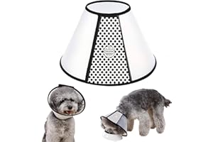 WYFCR Pet Cone Recovery, Grand Chien réglable Elizabeth Recovery Collier de Protection pour la cicatrisation Post - opératoire des plaies, Coupe des Ongles, (Tour de Cou 24-31cm)