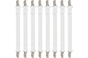 AUXHCYL 8 Stück Bettlakenspanner Verstellbar, 30-130cm Bettlaken Spanner, Spanngurte für Bettlaken, Matratze, Sofa, Bügelbrett