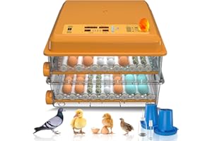 Hethya Incubadora Huevos Gallina, Incubadoras de Huevos Automaticas, Indicador de humedad, Vuelco automático de huevos, 120 huevos,Registrar el número de días de incubación