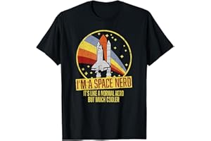 RETRO FUNNY NERDY SCIENCE & STUDY DESIGNS Vintage Space Shuttle - Science Fiction Geek - Space Nerd Maglietta