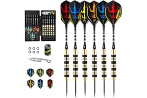 RAYNA GAMES Steel Tip Darts Set with GlFT Accessories Case