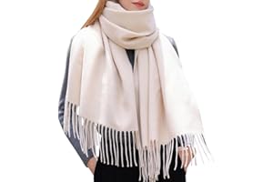 Enwokran Echarpe Femme Cachemire Hiver Réversible Pashmina Longues Grande Touché Soyeux Elégant Épais Chaude Écharpes avec Gland pour Mariage Party Soiree 200 * 66CM