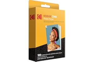 ‎KODAK KODAK Papier fotograficzny premium z cynkiem premium 5 x 7,6 cm (100 arkuszy) – kompatybilny z aparatami i drukarkami KODAK (biały)