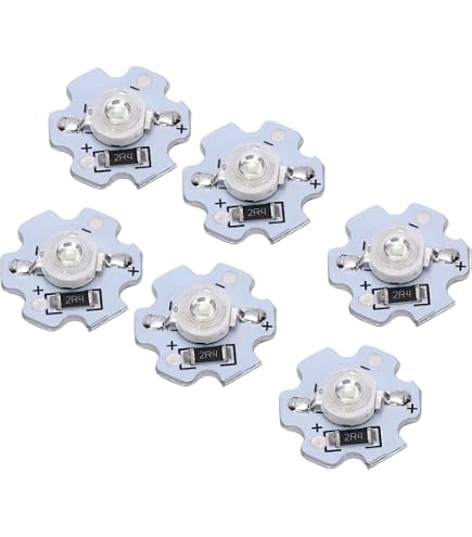 Jinyi Lampada LED con chip fai-da-te per faro 12V 1W piccole perline LED luce bianca
