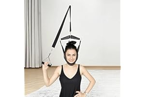 PARAS KORS Tragbarer Nackendehner, Halswirbel-Nackentraktionsgerät für den Heimgebrauch, tragbare Nackendehner, Hängematte über der Tür zur Linderung von Nackenschmerzen