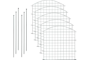 ESTEXO Gartenzaun Welpenauslauf Teichzaun Gitterzaun Freigehege Begrenzung Zaun Metallzaun Zaunelemente Metallgitter (Oberbogen)