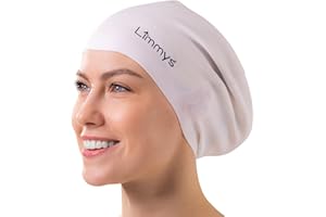 Limmys Czepek pływacki dla dorosłych z długimi włosami - 100% silikonowy czepek kąpielowy dla dzieci dla mężczyzn i kobiet - jakość premium, elastyczne i wygodne czapki kąpielowe