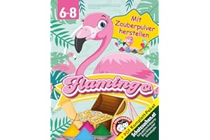 Flamingo Schatzsuche Schnitzeljagd Kindergeburtstag 6-8 Jahre: Flamingo Buch/Party Spiel für Kinder • Zauberpulver mischen • Schatzkarte, Rätsel, Spiele, Einladungen, Diplome (Bravo Schatzsuche)