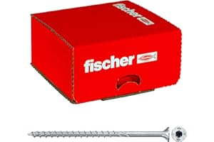 Fischer Viti Power Fast II FPF CTP 6,0x90 per Legno, Filetto Parziale, Torx, Testa Svasata Piana, zincato, blu passivato, (100 Pz.)