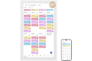 Dragon Touch Calendar, 21.5" Digital Calendar 2025 Family Wall Planner, 1080P Full HD Interactive Touchscreen, Smart Chore Chart and Home Organization, Gift for Busy Families Scheduling