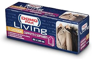 DOMO PAK LIVING 3 Sacchetti Antipolvere per cappotti e soprabiti