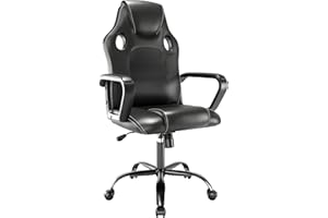 play haha. Sedia da gioco Sedia da ufficio Sedia girevole Sedia da computer Sedia da lavoro Sedia da ufficio Sedia ergonomica Sedia da corsa Sedia in pelle (Nero)