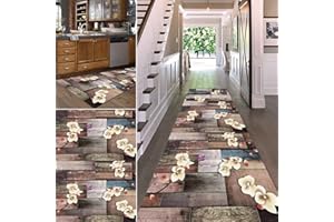 Orumrud Alfombra de Pasillo Antideslizante 40x120 cm, Largo Alfombras Cocina Alfombra de Corredor Larga Dise?o Vintage Moderno Entrada Felpudos Alfombra Poliéster para Sala de Estar Dormitorio, 13