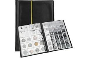 Whcctl Kolekcjonerski album na monety, kolekcja 250 monet, przezroczysty album kolekcjonerski, do kolekcjonowania monet, do zbierania monet, monet 2 euro, monet, monet pamiątkowych