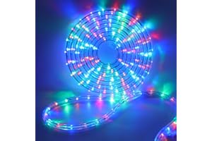 HEGEHE Tube lumineux à LED Extérieur, 36leds/m Tubes Lumineux Etanche IP65 Guirlande LED Tuyau Bande lumineuse pour jardin,fête,Noël,Clôture,Cour,Décoration éclairage (Multicolore, 4M)