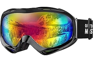 OutdoorMaster Gafas de Esquí OTG, Anti Niebla 100% Protección UV Máscara Gafas Esquí Snowboard, Desmontables Lentes gafas esqui de Esquiar para Hombre Mujer Adultos Juventud