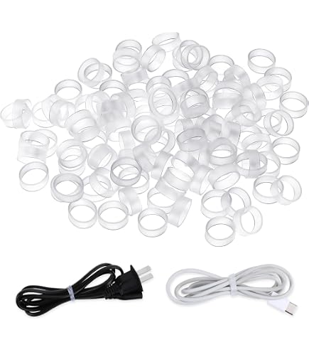 100 Anneaux élastiques En Silicone – 6x5mm Et 8x5mm, Pour Câbles, Sacs, Organisation - 13