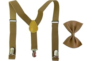 HISUNBEN Tirantes para niños y hombres, anchos y elásticos, longitud ajustable, forma de Y, con fuertes 3 clips, para mujer y bebé de 1 a 15 años de edad