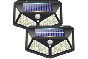 Luce Solare LED Esterno, COLBOR 236 LED 3 Modalità Luci Solari da Esterno con Sensore di Movimento IP65 Impermeabile 270° Illuminazione Lampade Solari da Esterno(2 Pcs), Luce-Solar-LED-Esterno-Luci