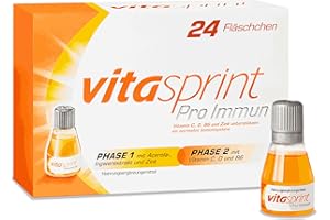 ‎VITASPRINT Immunsystem unterstützen - Vitasprint Pro Immun, 24 St. - Nahrungsergänzungsmittel mit Acerola-, Ingwer, Zink und Vitaminen zur Unterstützung der Abwehrkräfte*, für mehr Energie und weniger Müdigkeit