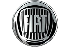 Fiat Adesivo 3D Ufficiale Logo Black, Diam. 75 mm