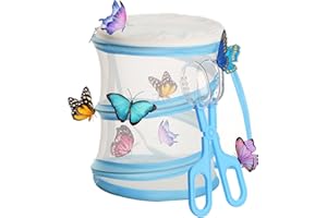 TAIZER Insekt Käfig Butterfly Habitat Käfig Schmetterlingslebensraum Käfig Insekt Käfig Netz Schmetterling Lebensraum Schmetterlings Habitat Käfig Schmetterlingskäfig Insektenzuchtnetzkäfig (blau)