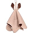 Bibs - Cuddle Cloth - A Baby Comforters Blanket With Kangaroo Ears - Danish Design - Made Organic Cotton - Perfect Newborn Baby Gifts, Blush