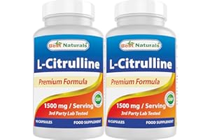 Best Naturals L-Citrulline Capsules - 1500mg/Serving - Non-GMO - Gluten Free - 90 Capsules (90 Count (Pack of 2))