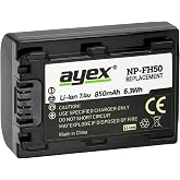 Ayex NP-FH50 Batarya, Sony Digital Video Kameralar ve A230, A330, A380, A390 İle Uyumlu