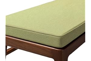 VEAI Versatile Indoor/Outdoor Bench Cushion, 2/3/4 Seater, 120cm/150cm/100cm x 40cm/50cm, Non-Slip Seat Pad for Bay Windows, Garden Patio, Long Chairs, Swings & Porch Furniture(Green,120x60x5cm)