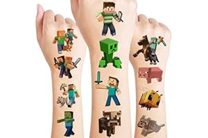 Lanseede 4 sheets Temporary Tattoos Skin Stickers (100+designs), Birthday for Boys Girls Kids School Supplies, Party Supplies Favors, Stickers Gift for Kids