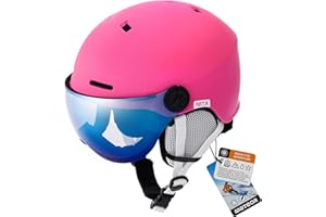 meteor Casque de Ski avec Visière Intégrée - pour Hommes Femmes et Jeunesse - Helmet Snowboard Professionnel de Sports de Neige