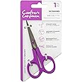 Sharp Craft Scissors for Adults - Japanese Precision Stainless Steel Blades - Non-Stick Teflon Coated - Ergonomic Design - Perfect for Paper, Card, Felt and Fabric - by Crafters Companion (4.5 Inch)