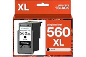 HALLOLUX 560 XL Schwarz Druckerpatronen Kompatibel für Canon 560 561 Black Patronen für Canon Pixma TS5350i Patronen TS7450i TS5350 TS5350a TS7451i TS5351 TS5351i TS5351a TS7450 TS7451 (1 Schwarz)