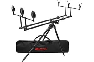 ‎ARAPAIMA FISHING EQUIPMENT ARAPAIMA FISHING EQUIPMENT Rod Pod Set Triplecoast | Aluminium Rutenhalter | Angeln Rutenauflage für 3 Angelruten | Tragetasche | V-Auflagen | Bissanzeiger