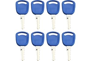 Newyuan 8 Pcs Ignition Key 14601 82003267 82030143 Compatible with Case New Holland Tractor Agricultural Machinery Keys Heavy Equipment Parts