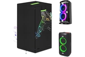 GJMZTQG Lautsprecher Abdeckung,Lautsprecherhülle Staubschutz Schutzhülle für JBL Partybox 310 300 und JBL 200,600D Oxford Schwerlast Reißfest Soundcover,100% wasserdicht,37.5 * 33 * 69.5cm (Schwarz)