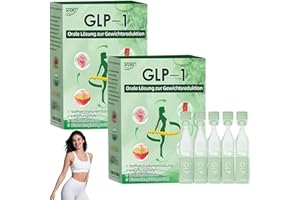 JILEON STDEI GLP-1 Orale Lösung, Professional STDEI GLP-1 Oral Solution, GLP-1 Tropfen, Natürliche GLP1 Supplement Tropfen für Frauen & Männer (2 Pack)