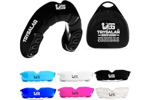TrySalar Mundschutz für Boxen, Herren, Erwachsene, Jugendliche, formbar, Rughby, Sport, schmale Passform, Boil and Bite Gum Shield mit Box, MMA, Hockey, Basketball, Muay Thai-Fußball (12+ Jahre,