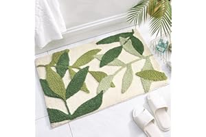 APOMKJOE Alfombrillas De Baño, Alfombrilla De Suelo Superabsorbente, Absorción De Agua Y Secado Rápido, Alfombra Antideslizante para Puerta De Entrada De Baño, Suave Y Cómoda (40 * 60cm, Danza de la luz)