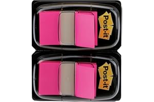 Post-it Index Marcadores medianos, rosa vivo en paquete doble, 50 uds. paquete