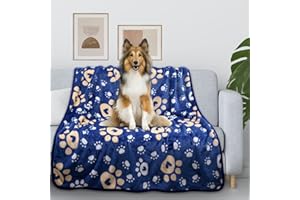 Awaytail Large Dog Blankets,Super Soft Tthickened Flannel Cat Blanket,Easy To Wash and Fast Drying Pet Blankets Suitable For Cat,Puppy and Other Pets,50"x60"